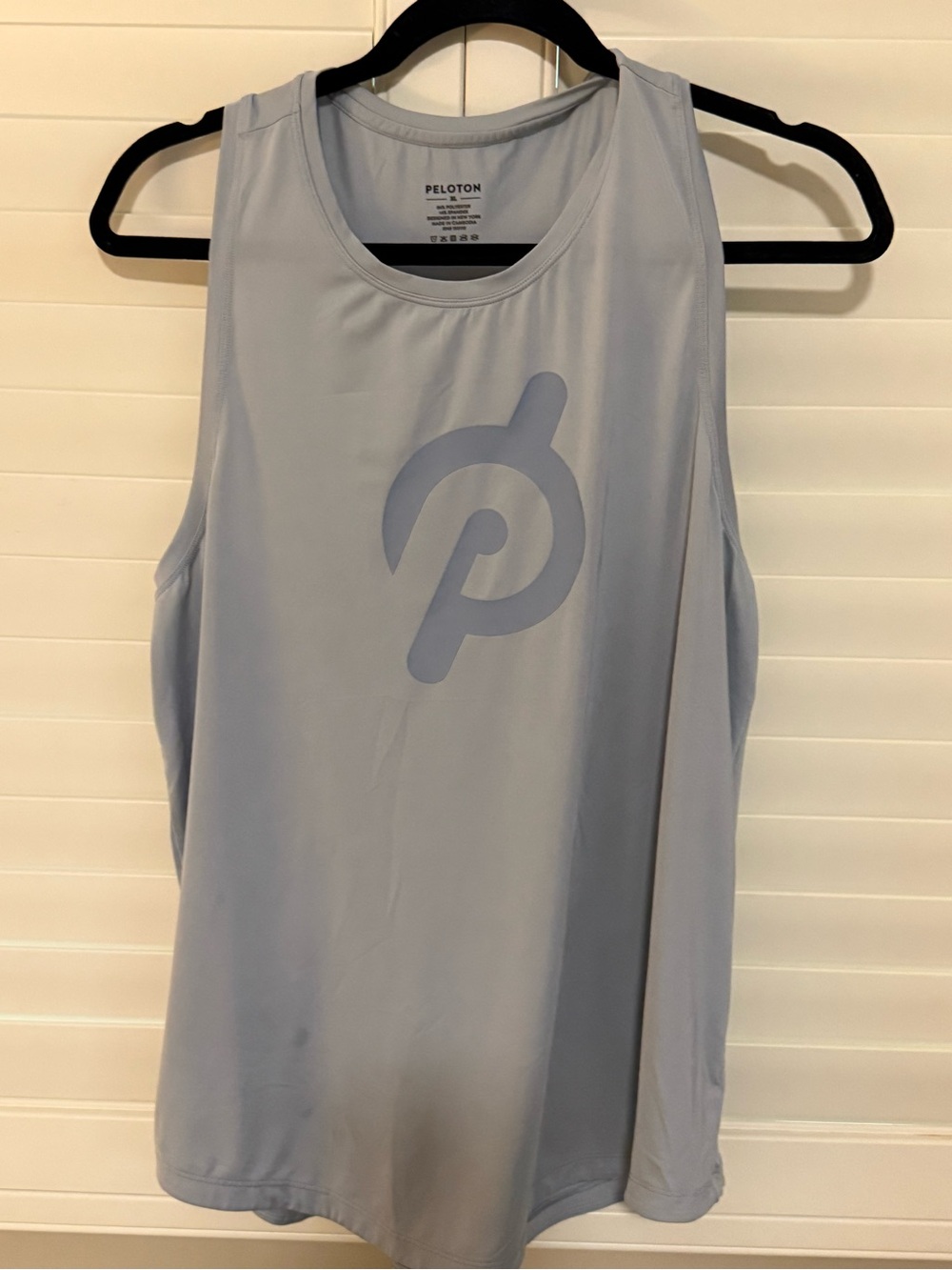Peloton Pale Blue Performance Tank with Logo